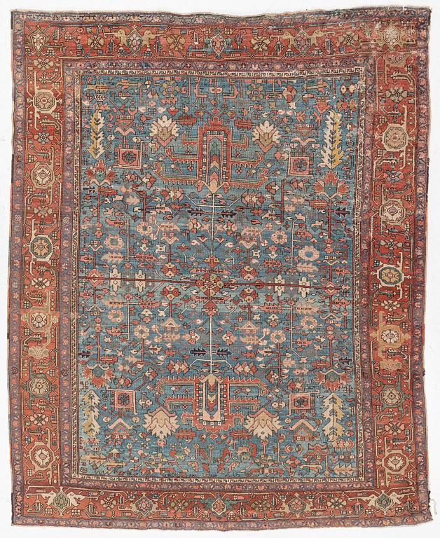 Carpet, Heris, approx. 355 x 290 cm.