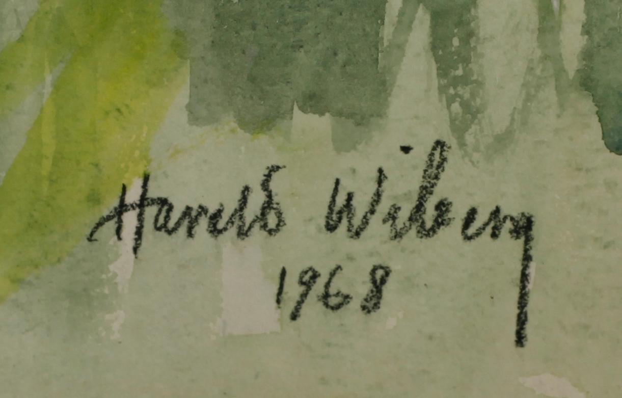 HARALD WIBERG, blandteknik, sign och dat 1968.