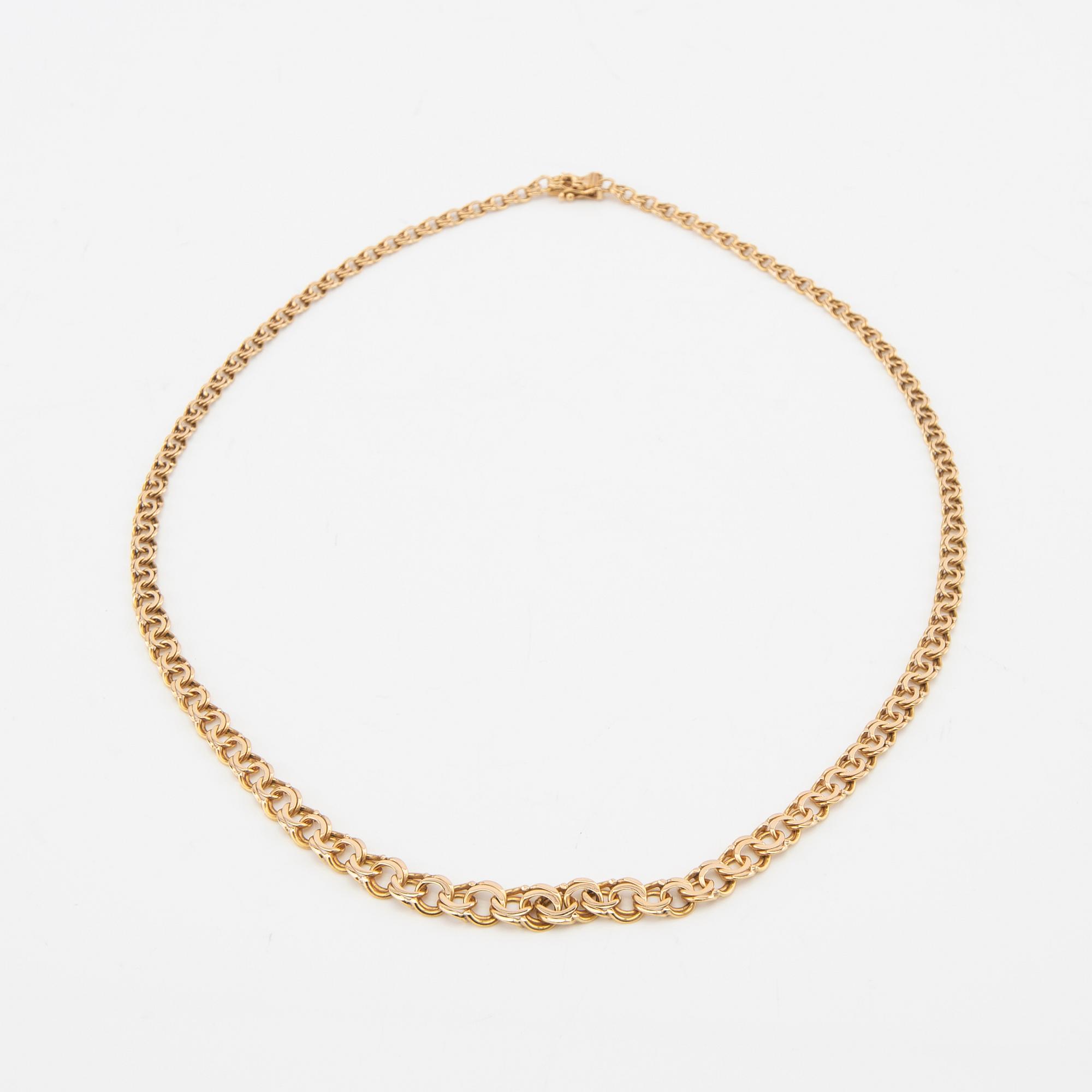 Halsband Bismarck-länk 18K guld.