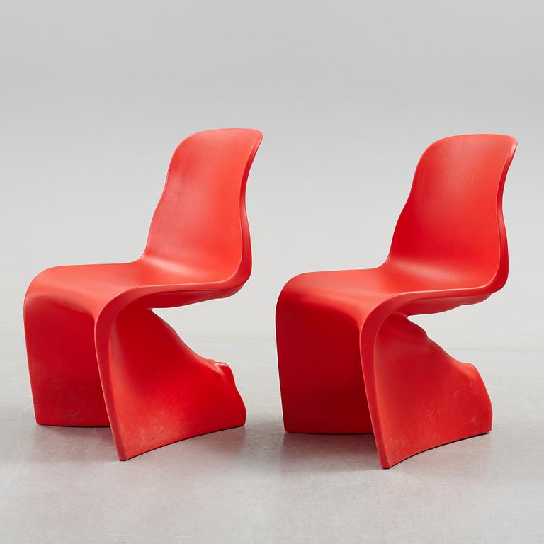 A pair of 'Him & Her' chairs by Fabio Novembre, Caraminia, Italy.