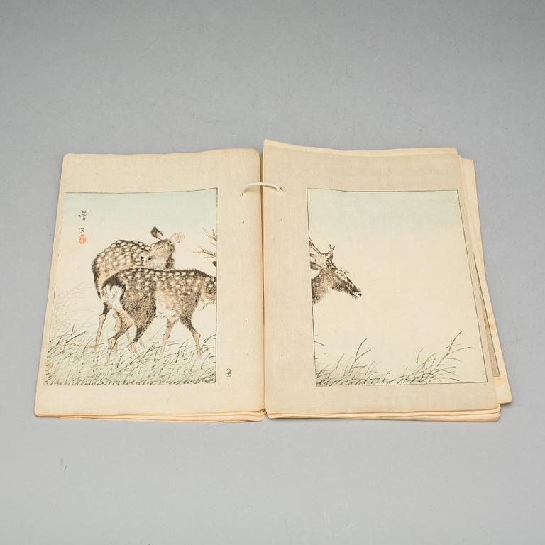 HÄFTE MED TRÄSNITT, "The fine art world, av Fukui, Japan, ca 1898.
