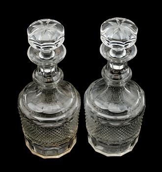 KARAFFER, 1 par, glas, tidigt 1900-tal.