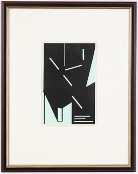 Olle Bærtling, färgserigrafi, 1951-68, signerad 134/300.