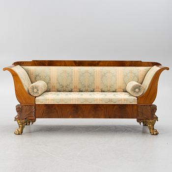 Empire, An Empire sofa, first half of the 19th Century.