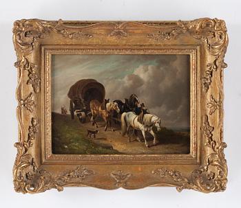 ANTHONY DE BREE, olja på pannå, signerad.