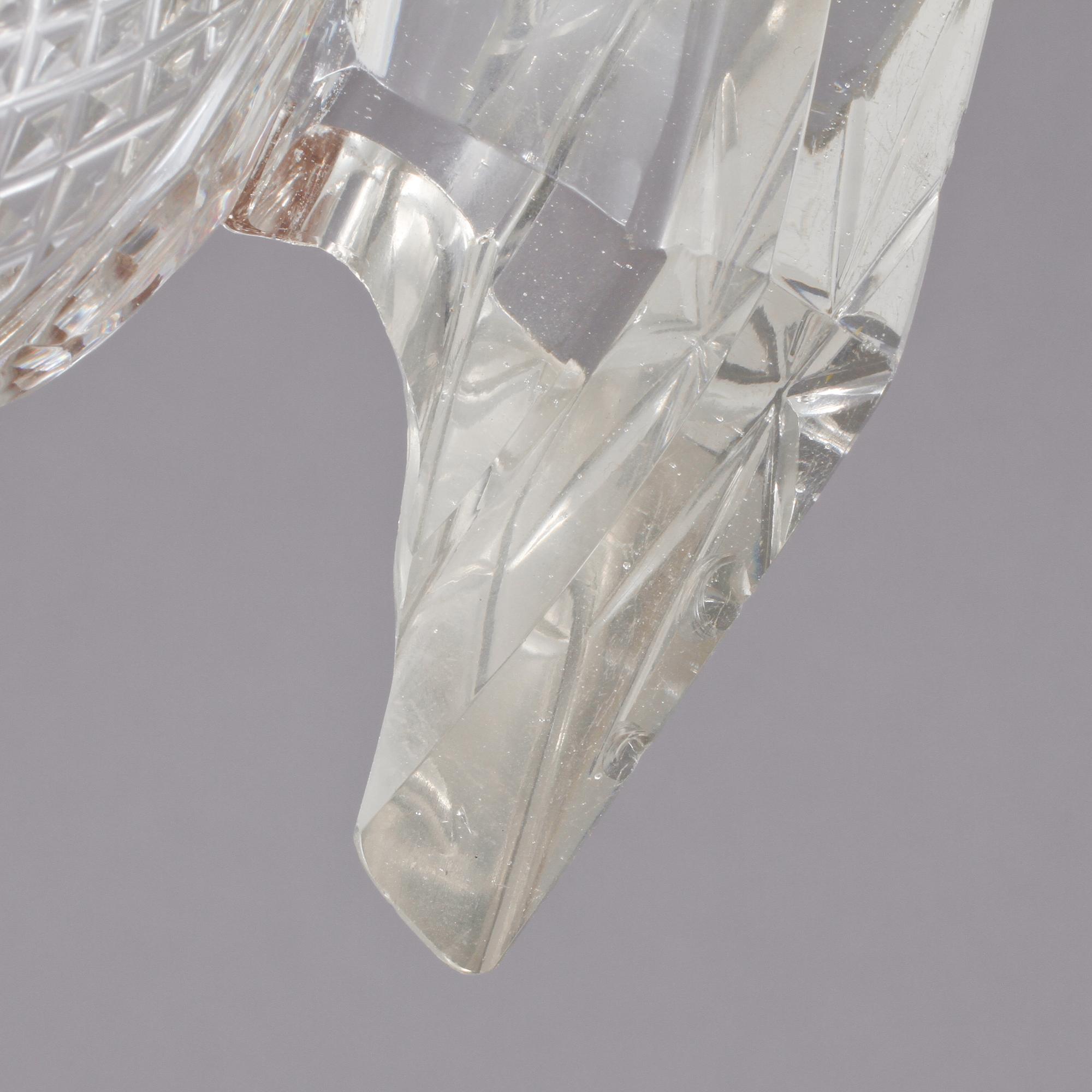 SALTKAR, ett par, glas, empir, 1800-talets första hälft.