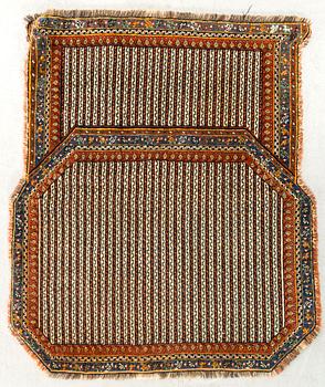 A semiantique West Iran saddle cover ca 108 x 97 cm.