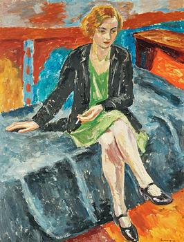 13. Birger Simonsson, "Flicka med cigarett" (Girl with cigarette).