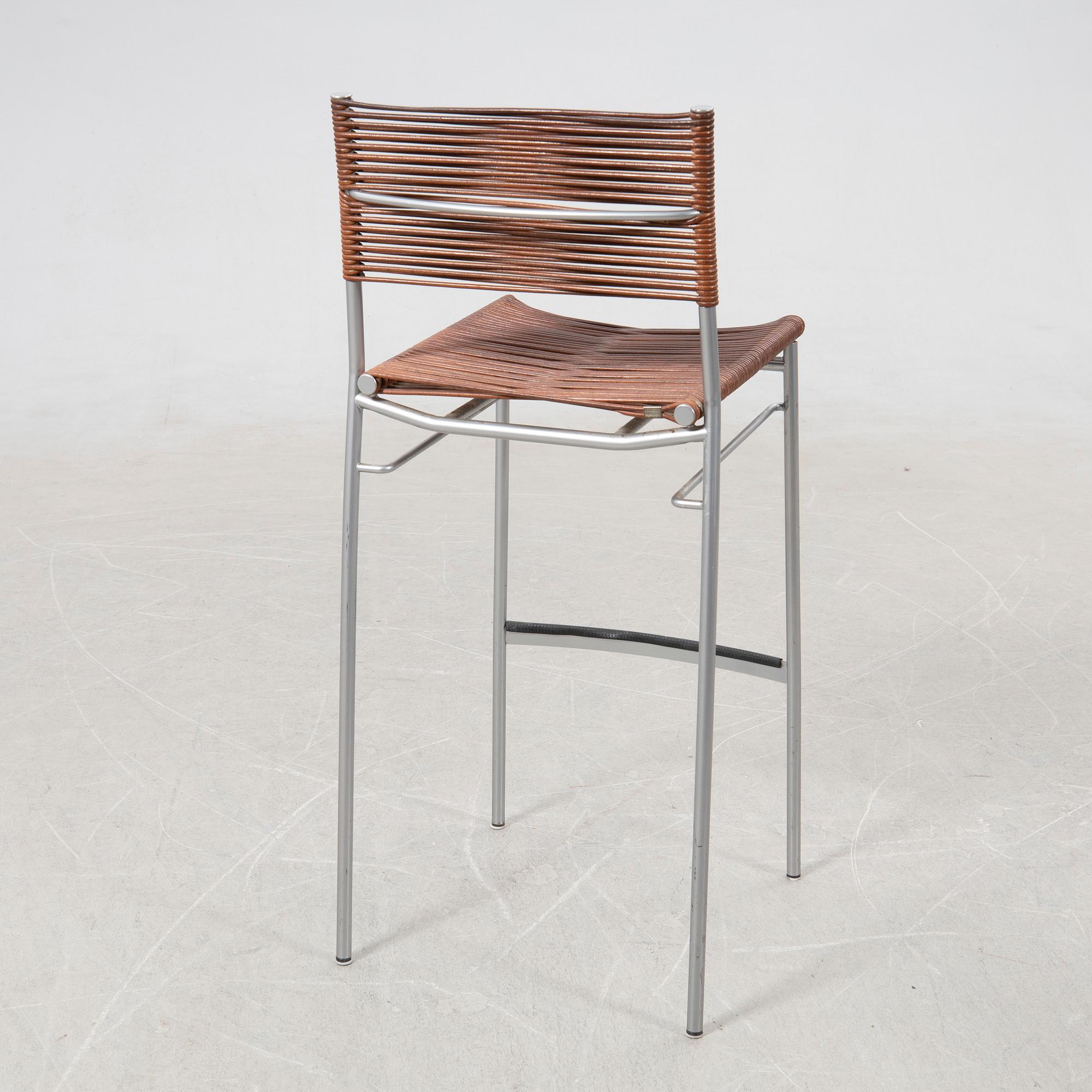 Tito Agnoli, bar stool, for Pierantonio Bonacina, Italy, late 20th century.