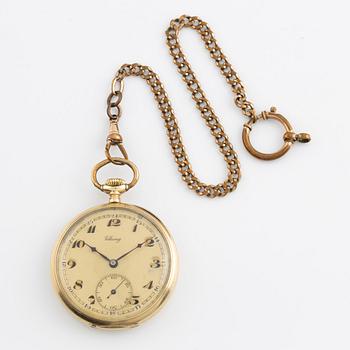 Viking, pocket watch, 14K gold, 50 mm.