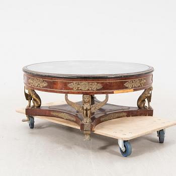 A walnut Empire style coffee table 20th century.