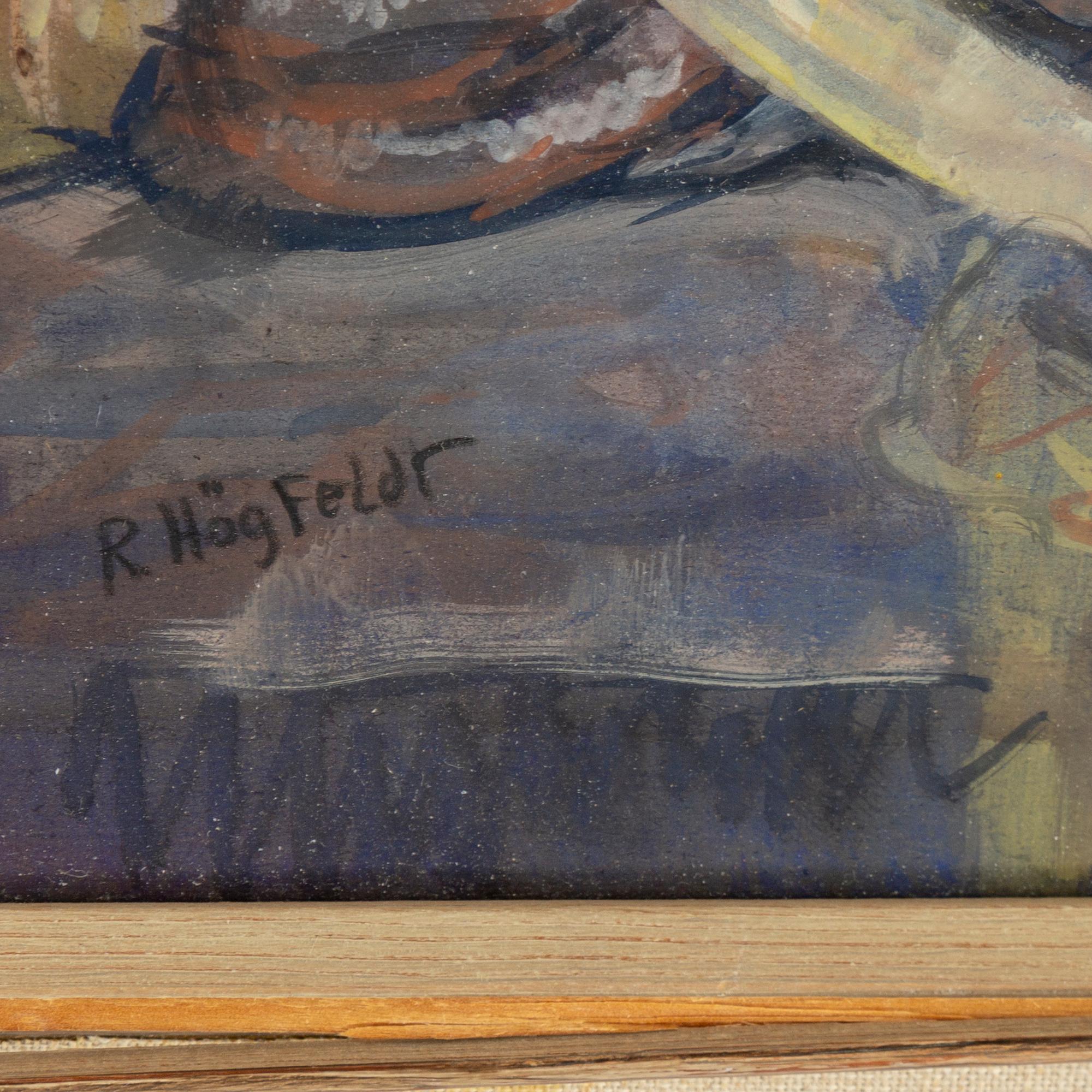 Robert Högfeldt, watercolour, signed R. Högfeldt.