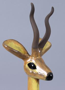 FIGURIN, glaserad keramik, Vicke Lindstrand, Upsala-Ekeby, sign.