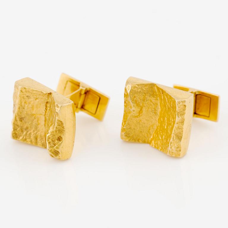 Cufflinks, one pair, 18K gold.