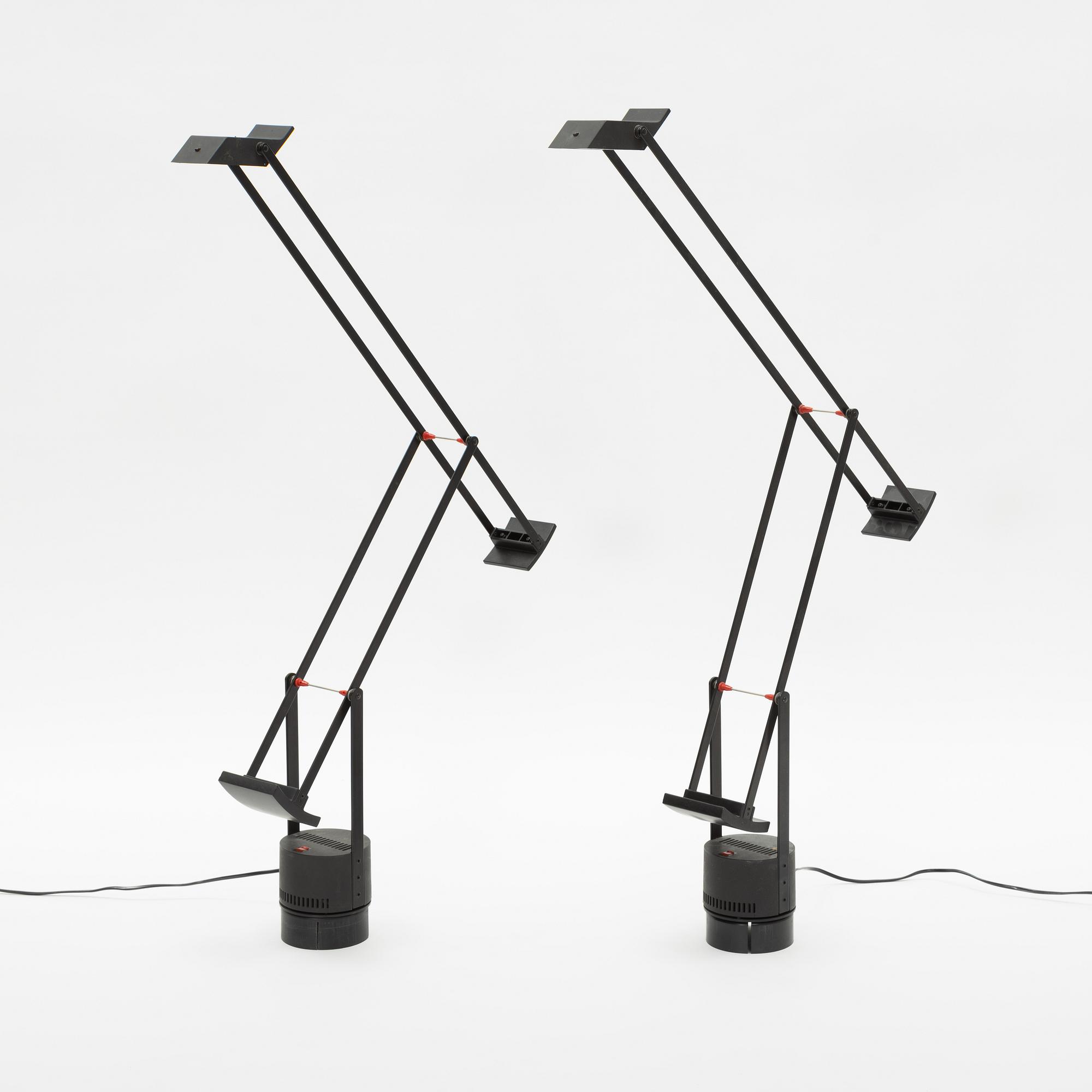 Richard Sapper, a pair of 'Tizio' lamps, Artemide, Italy.