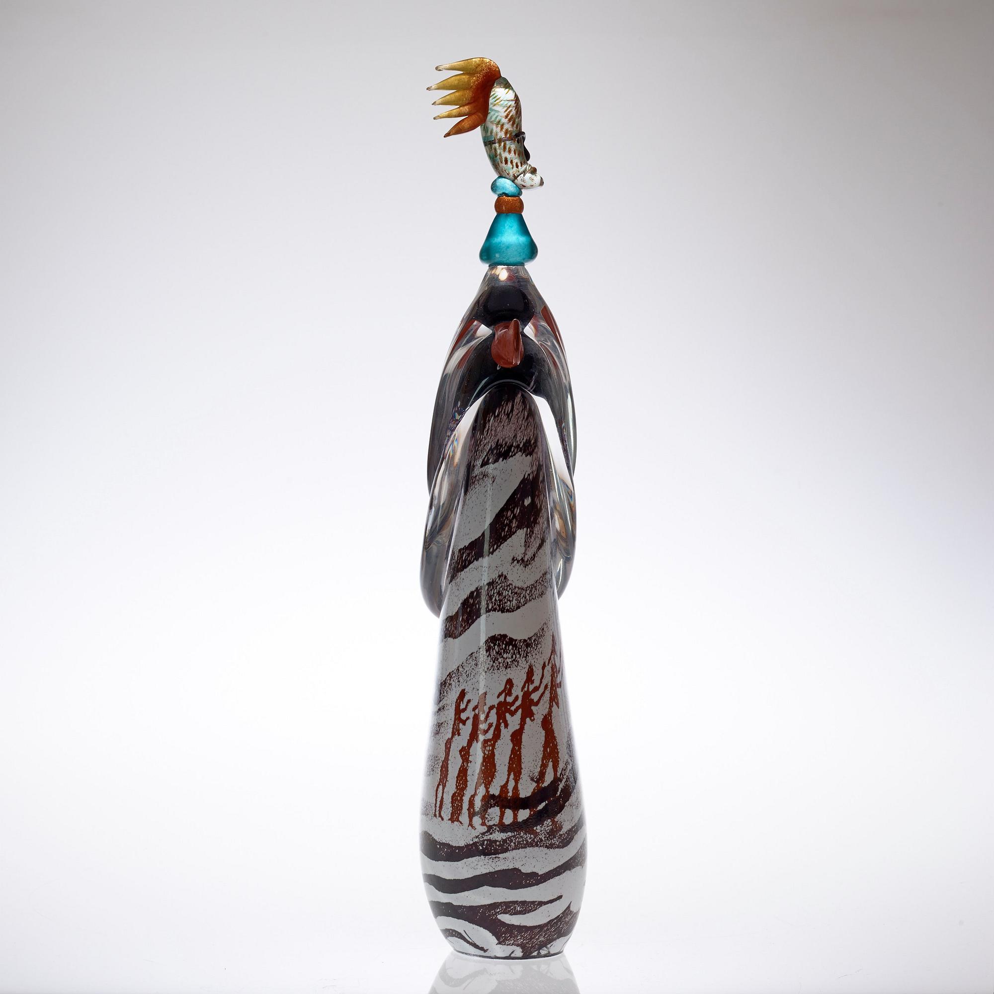 Kjell Engman, A unique Kjell Engman glass sculpture, Kosta Boda 1994.