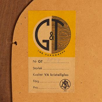 Åke Fribyter, spegel, Glas & Trä, Hovmantorp, 1959.
