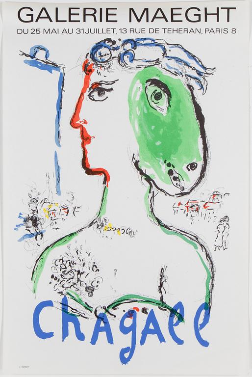 UTSTÄLLNINGSAFFISCHER, 4 stycken, Marc Chagall.