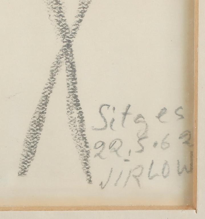 LENNART JIRLOW, teckning, signerad Sitges och daterad -62.