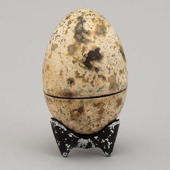 HANS HEDBERG, a cermic egg from Biot, France, signed.