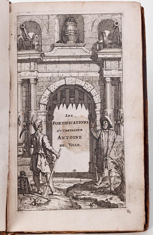 BOK, "La Fortification..." av Antoine de Ville, Amsterdam 1672.