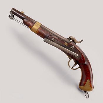 A Swedish percussion pistol, for the Armed Forces, 1854 Navy pattern.