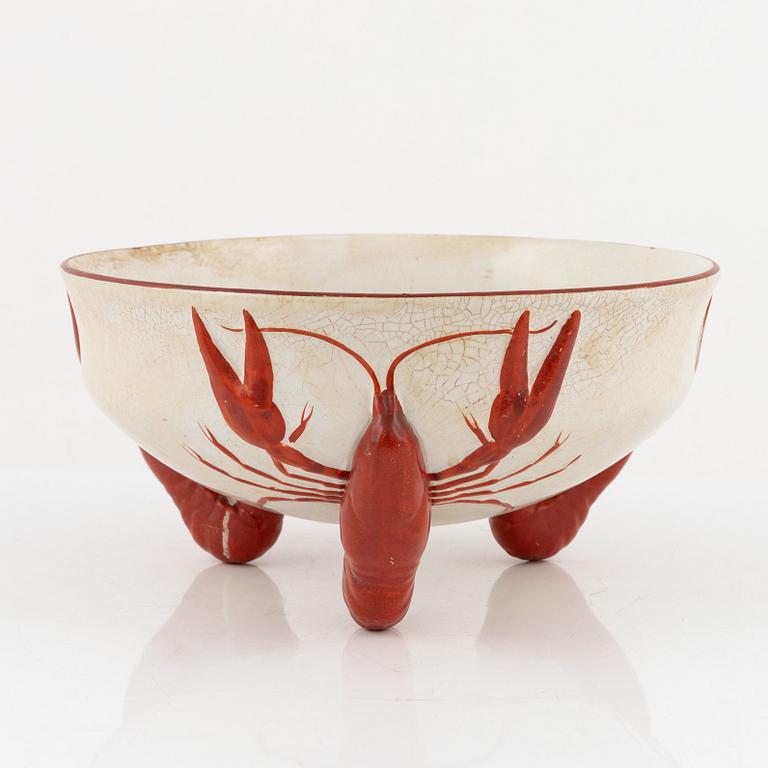 Alf Wallander, a ceramic crayfish bowl, Rörstrand.