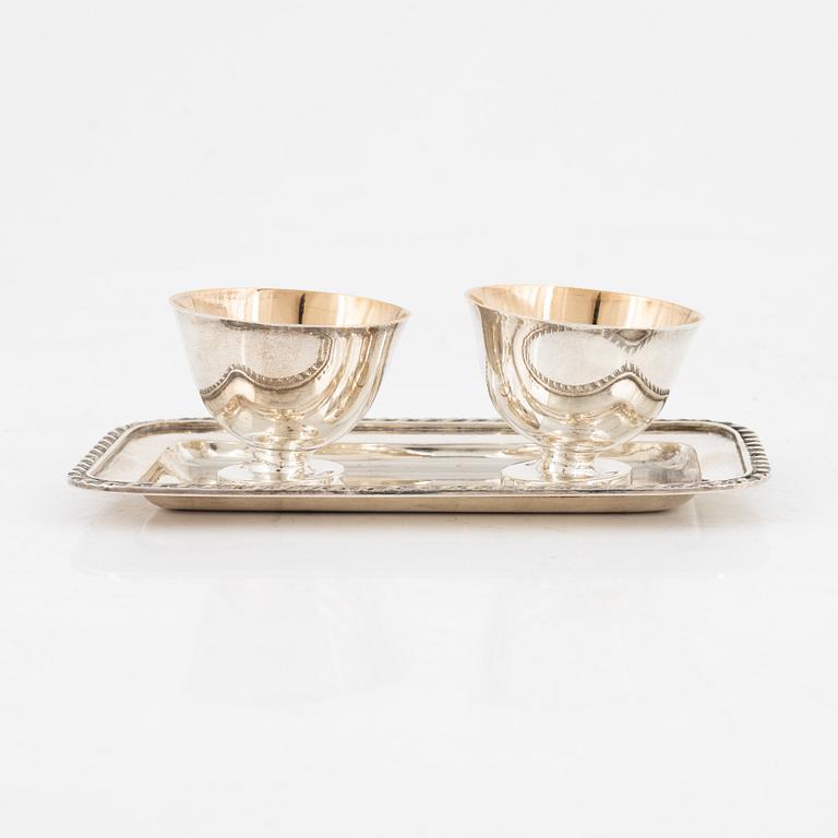 Gustaf Möllenborg, a silver cruet set, Stockholm 1885.