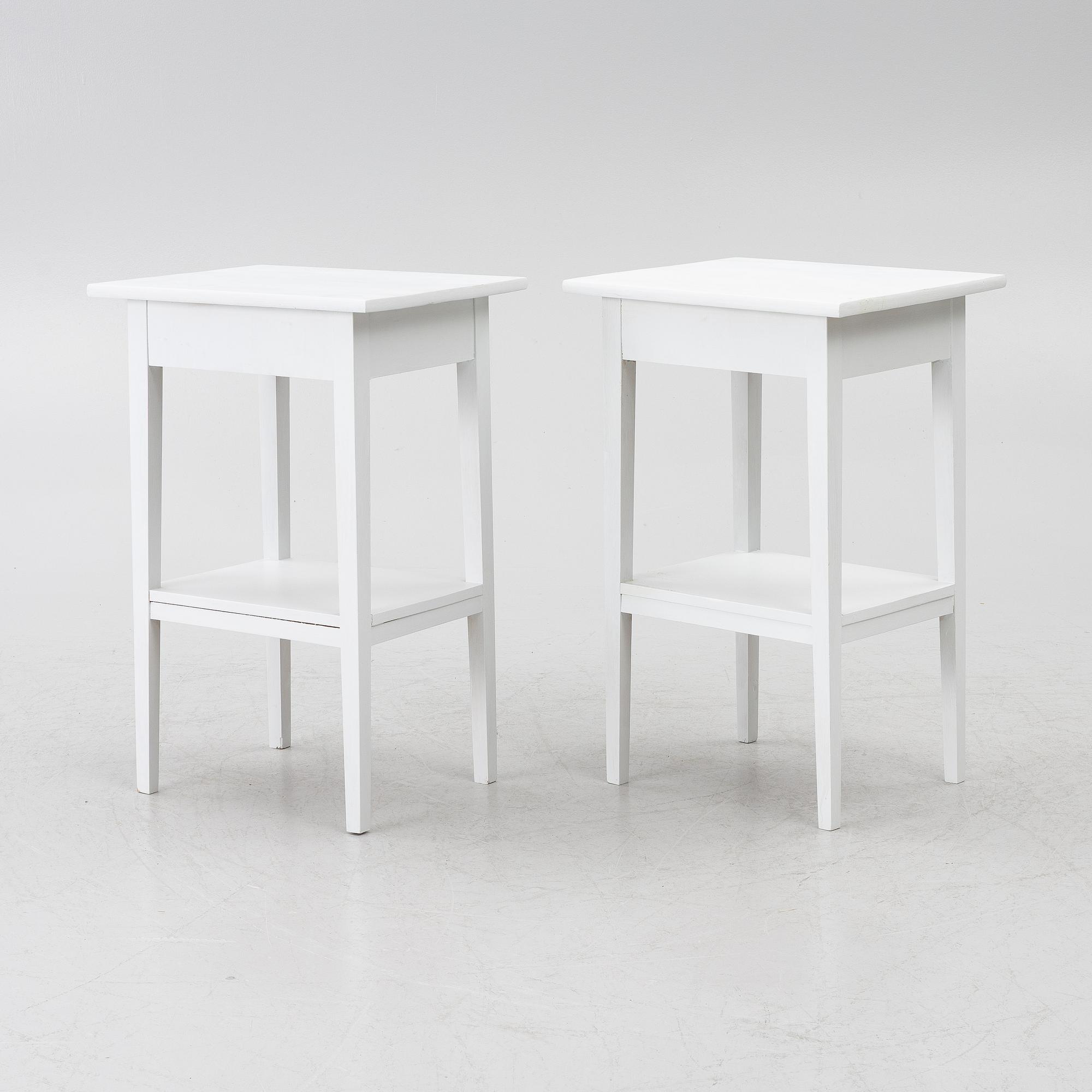 Bedside tables, a pair, 20th century,