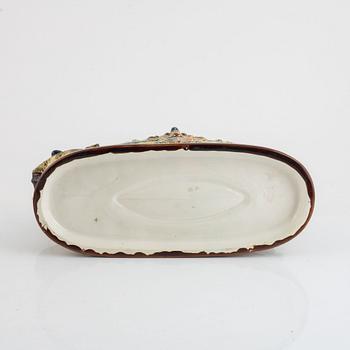 Jardinjär, majolika, Rörstrand, sent 1800-tal.