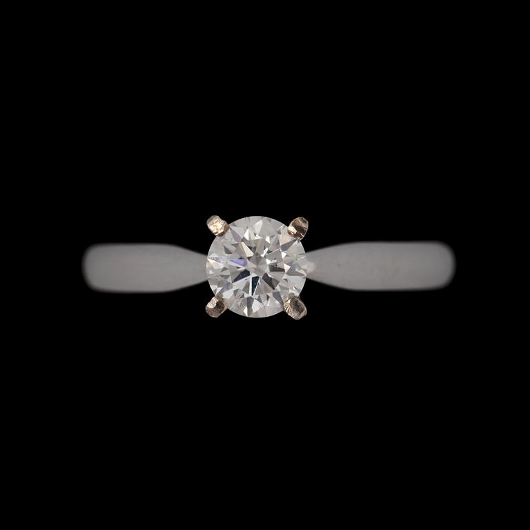 A birilliant cut diamond ring, app. 0.50 ct.