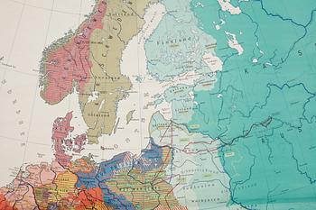 SKOLKARTA, "Europa under Napoleontiden", 1900-talets mitt.