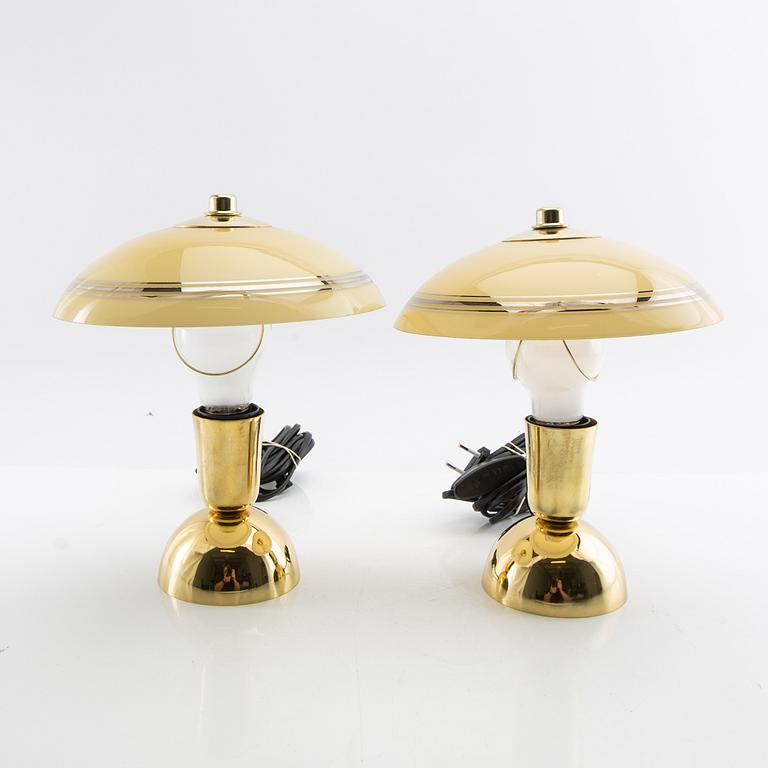 Table lamps, a pair, mid/second half of the 20th century.