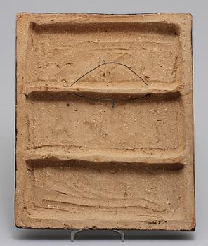 VÄGGRELIEF, stengods, Åke Holm, sign.