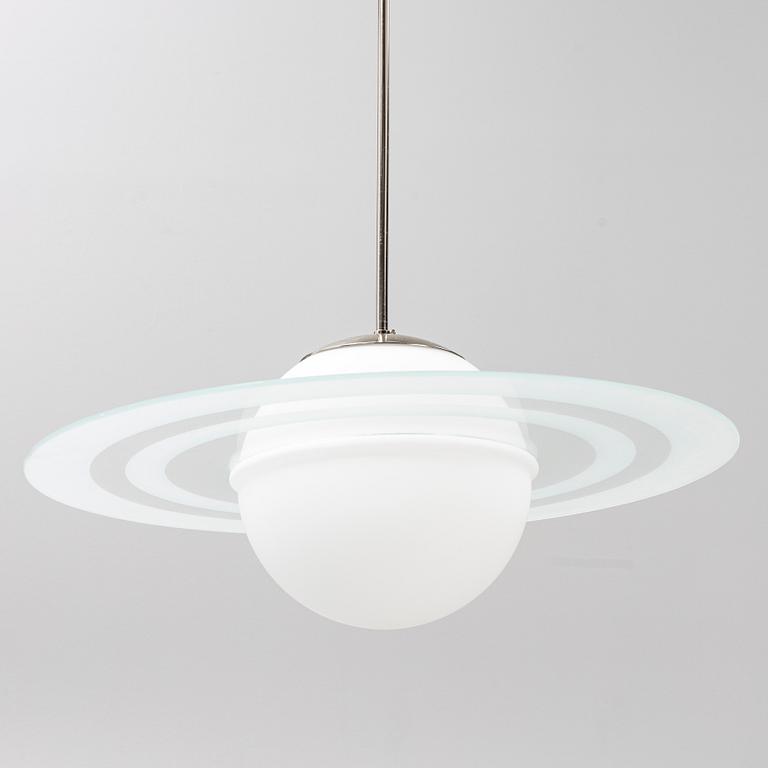 A 'Saturn' glass lamp.