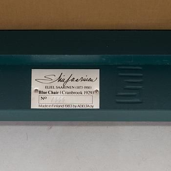 Eliel Saarinen, A pair of "The Blue Chair" armchairs Adelta, Finland 1983.