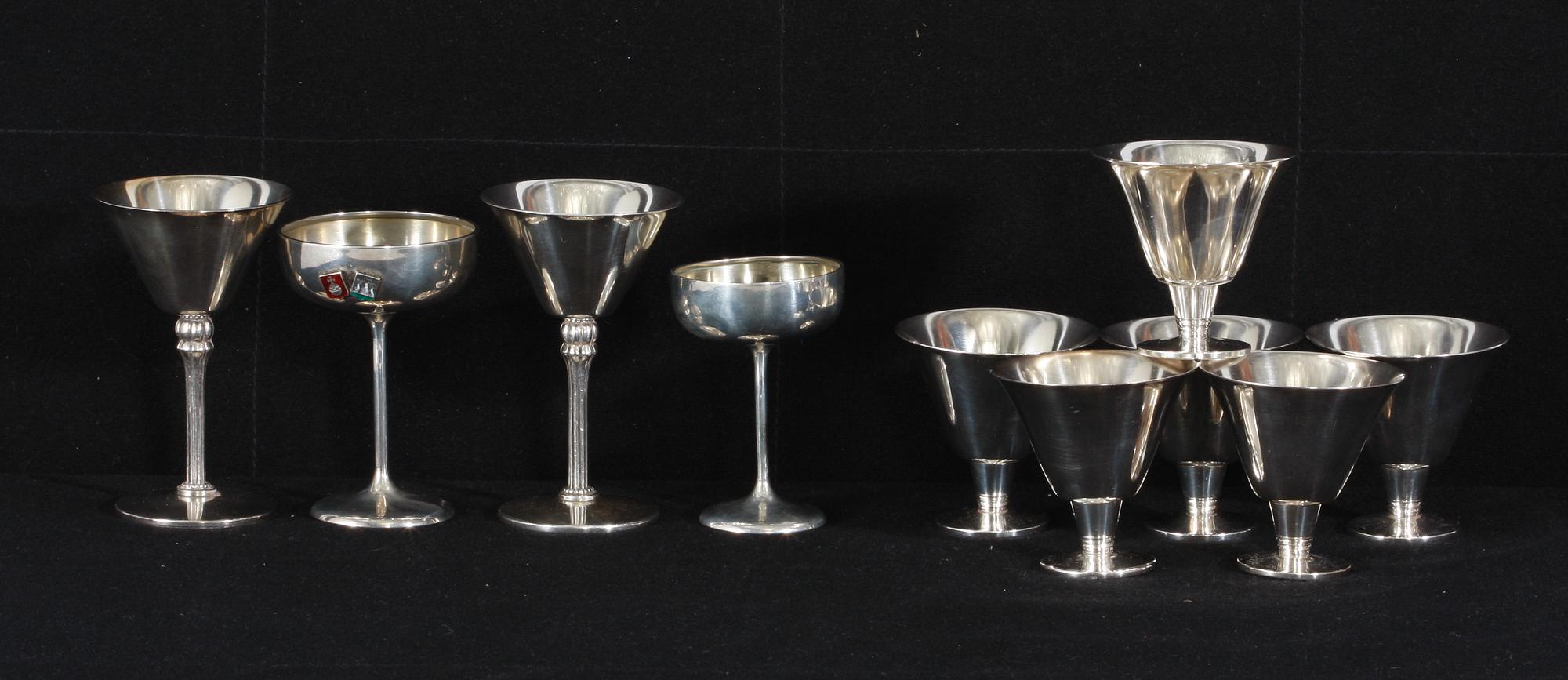 COCKTAILGLAS, 10 st, silver, Danmark.