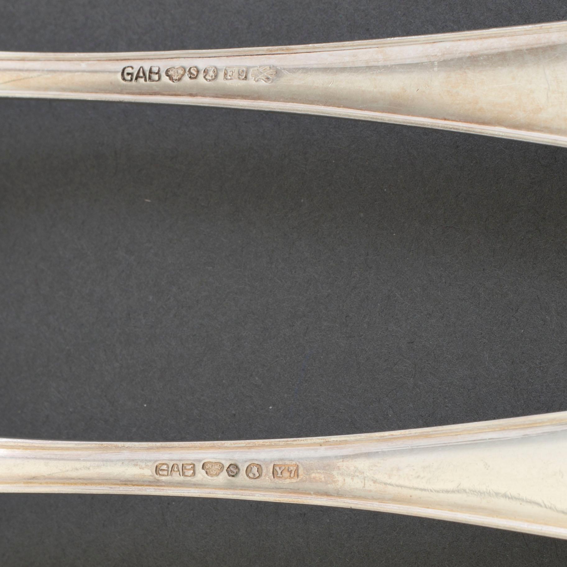 A 188 piece set of silver cutlery,'Vasa', GAB, Stockholm, mid 20th century.