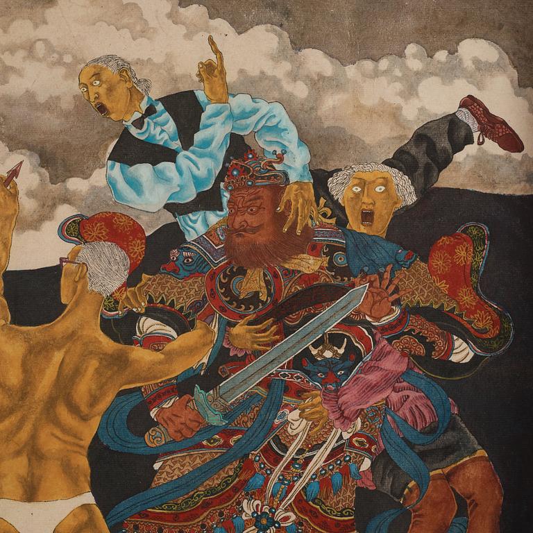 LU PENG (1967-), blandteknik på papper.