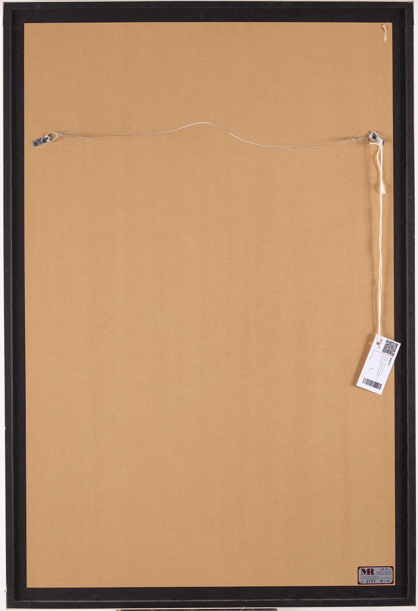 MARIE-LOUISE EKMAN, blandteknik/collage med gouache, hår etc. Stämpelsignerad M.L Ekman.