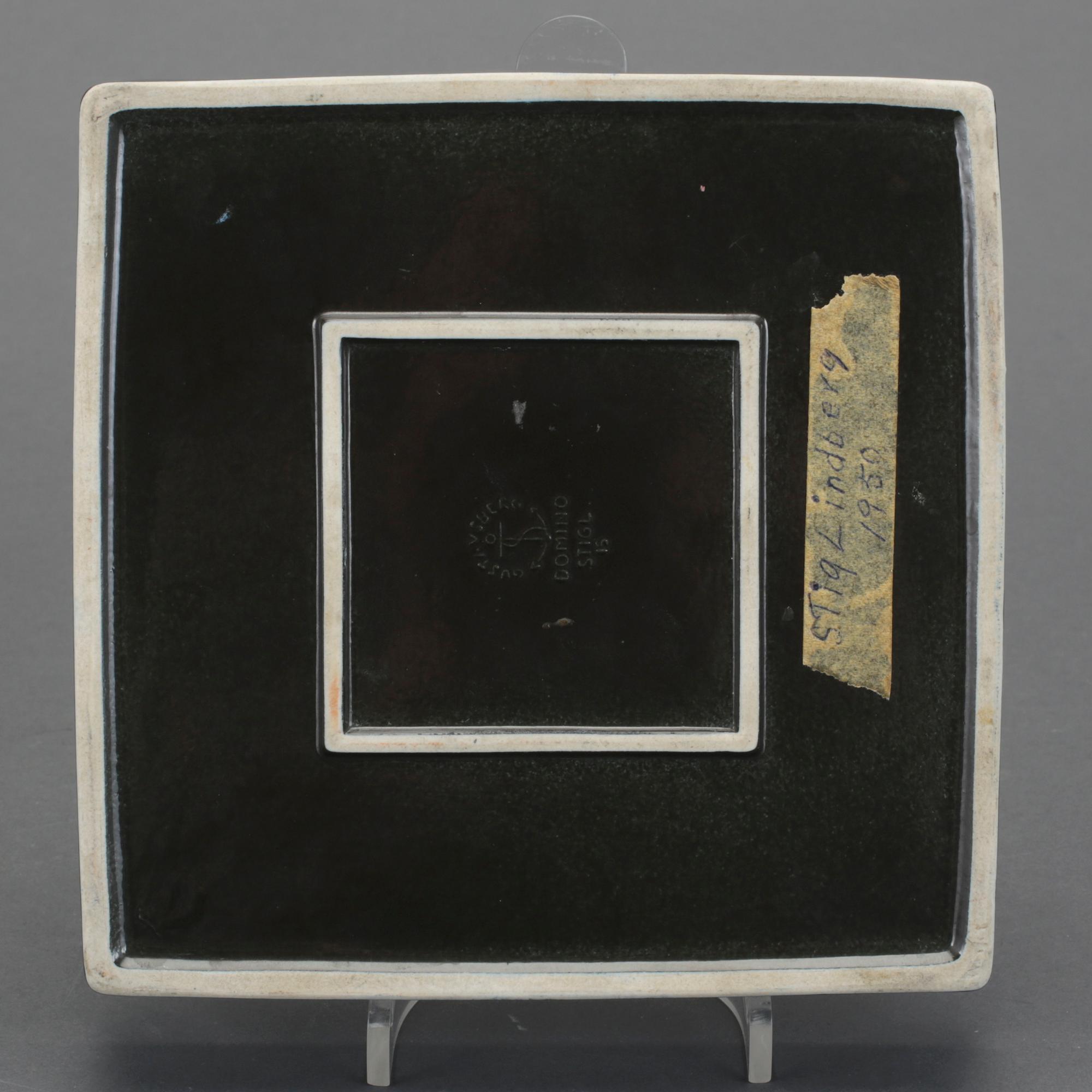 ASKFAT, stengods, "Domino", Stig Lindberg, Gustavsberg, 1900-talets andra hälft.