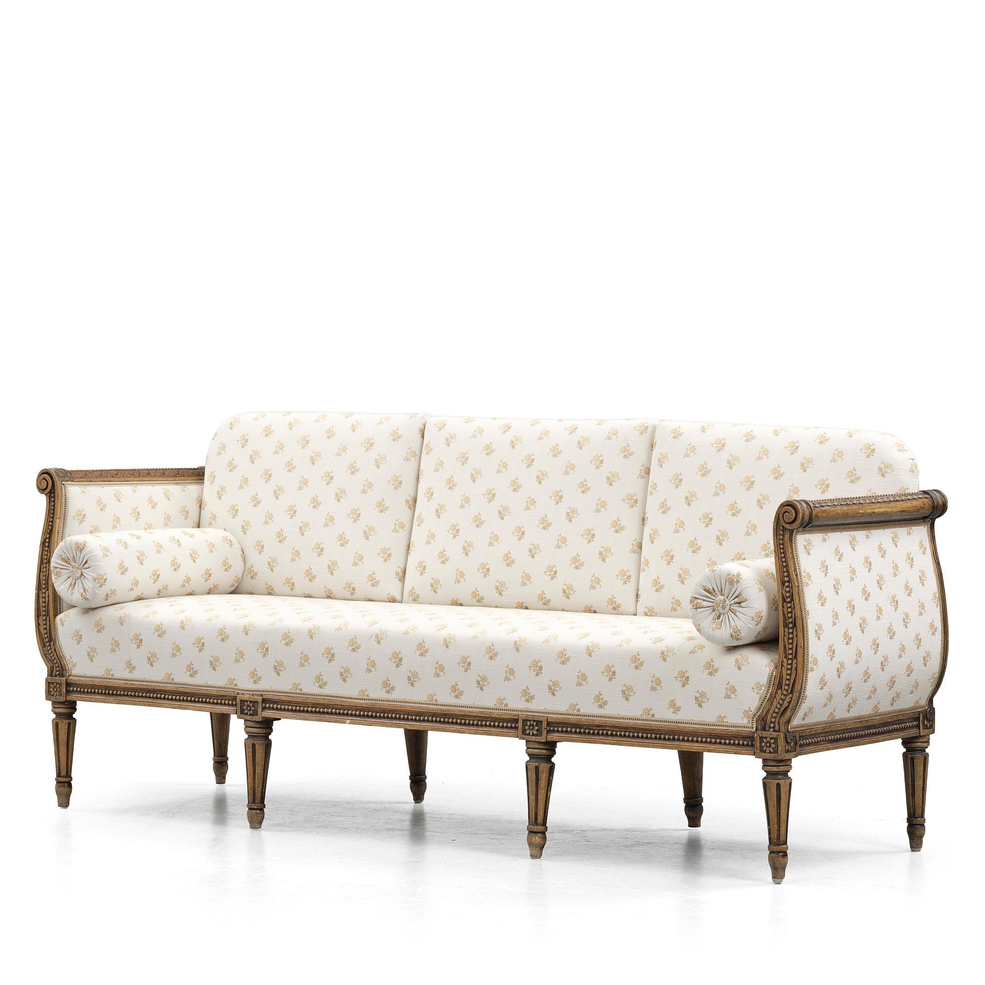 A Gustavian sofa by E. Öhrmark (master in Stockholm 1777-1813).