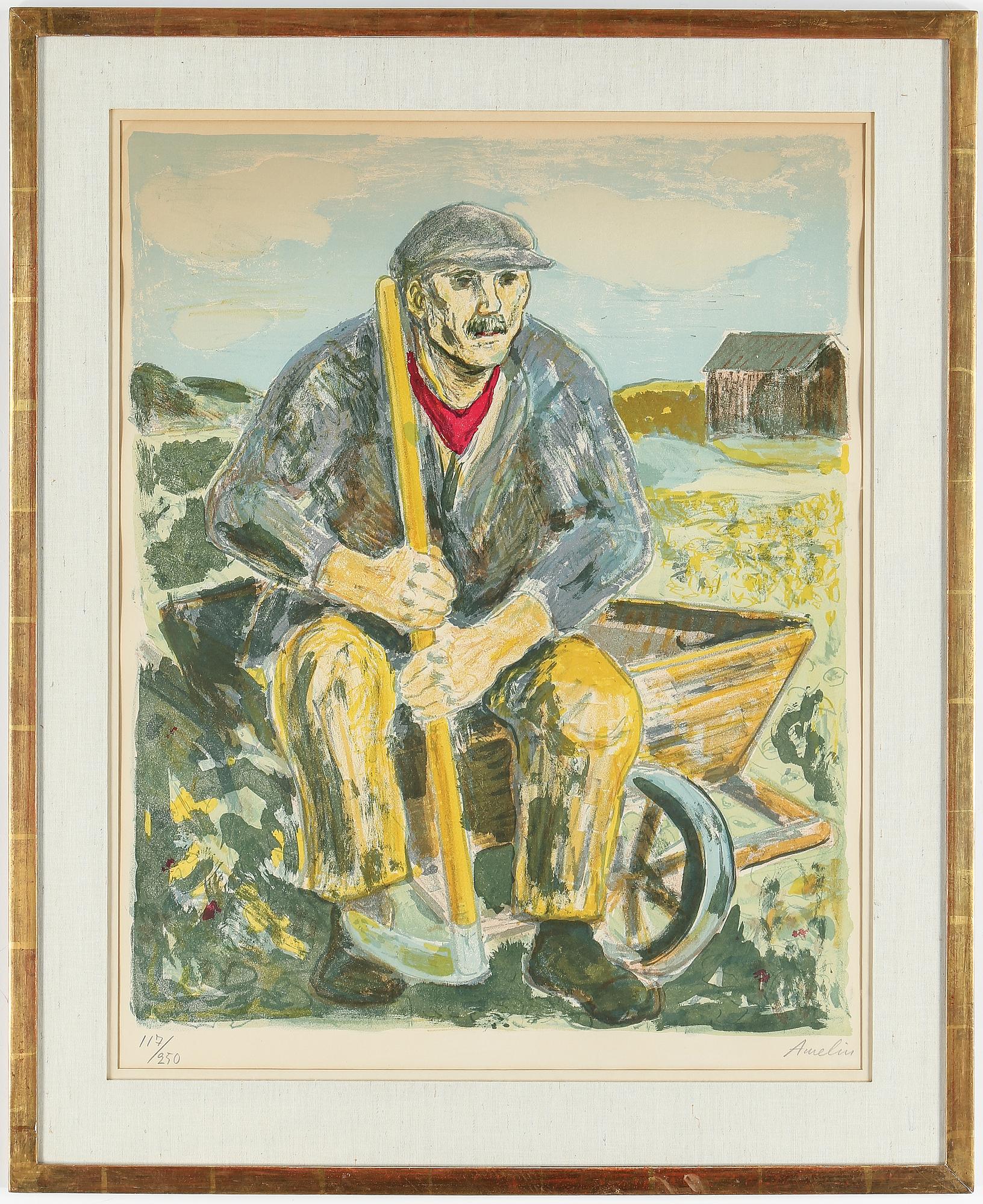 ALBIN AMELIN, färglitografi, signerad och numrerad 117/250.