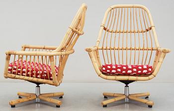 FÅTÖLJER, ett par, 1900-talets andra hälft.