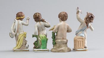 Four 20th century porcelain figurines.