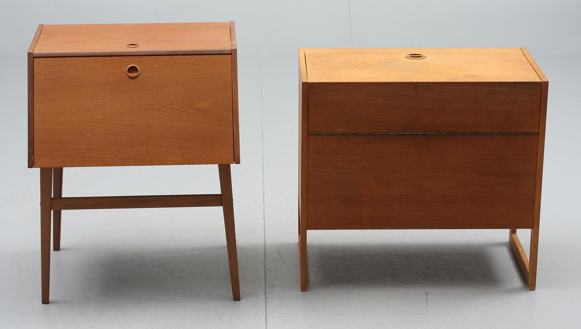 SCHATULL samt BARSKÅP, 1900-talets andra hälft.