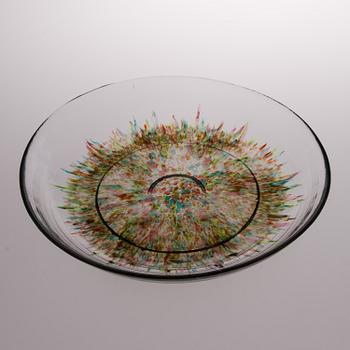 A late 20th century glass dish.