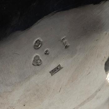 Nyrokoko, 1820, Two Swedish silver cream jugs, Stockholm 1850s.