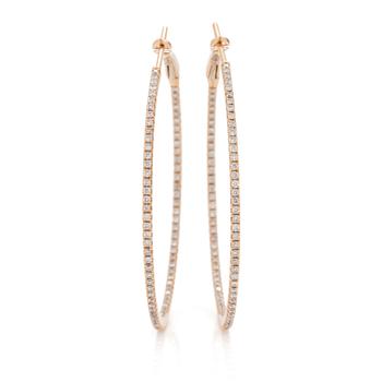 A pair of brilliant cut diamond earrrings, 'Delicate hoops' by Sophie Gyllenhammar.