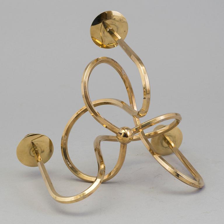 A brass candleholder "The knot of Friendship"design Josef Frank for Svenskt Tenn, Stockholm.
